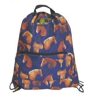 Horse Drawstring Backpack Broad Bay Equestrian Themed School Bag Boys Girls New